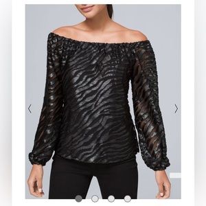 White House Black Market Off the Shoulder Top NWT XS